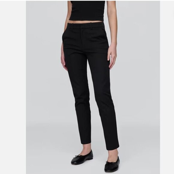 GAP Mid Rise Stretch Slim Straight Ankle Pants Black Size 4 PETITE #469007 RT$70 - Picture 2 of 16
